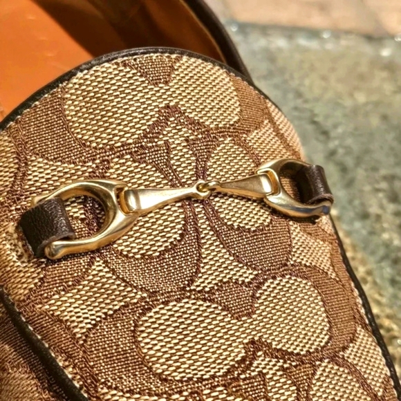 Coach Haley Loafer Signature Jacquard Wmns Sz 5.5 - Picture 11 of 14